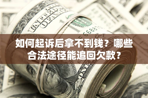 武汉如何起诉后拿不到钱？哪些合法途径能追回欠款？