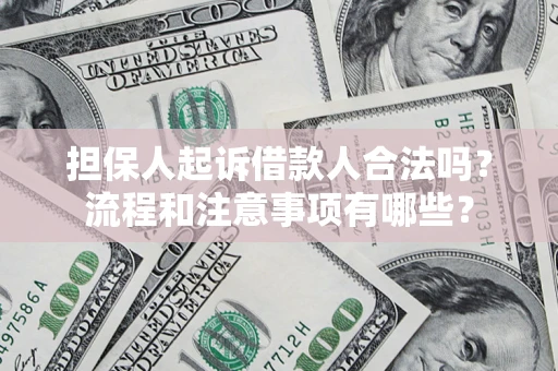 武汉担保人起诉借款人合法吗？流程和注意事项有哪些？