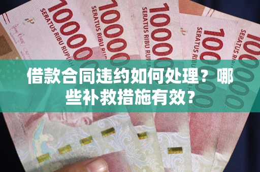 武汉借款合同违约如何处理？哪些补救措施有效？