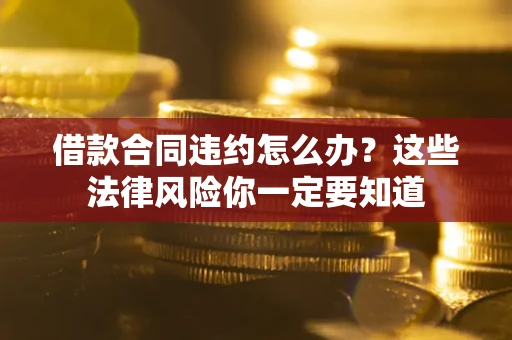 武汉借款合同违约怎么办？这些法律风险你一定要知道