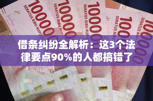 武汉借条纠纷全解析：这3个法律要点90%的人都搞错了