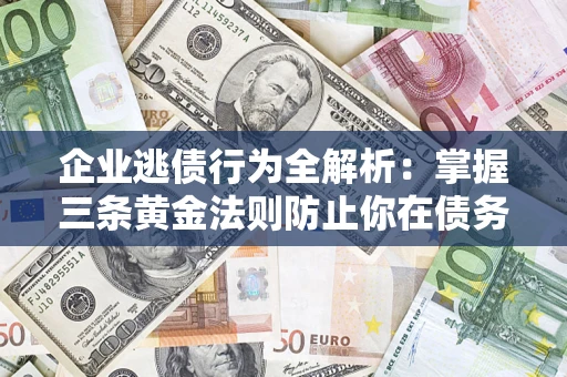 武汉企业逃债行为全解析：掌握三条黄金法则防止你在债务乱局中“踩雷”